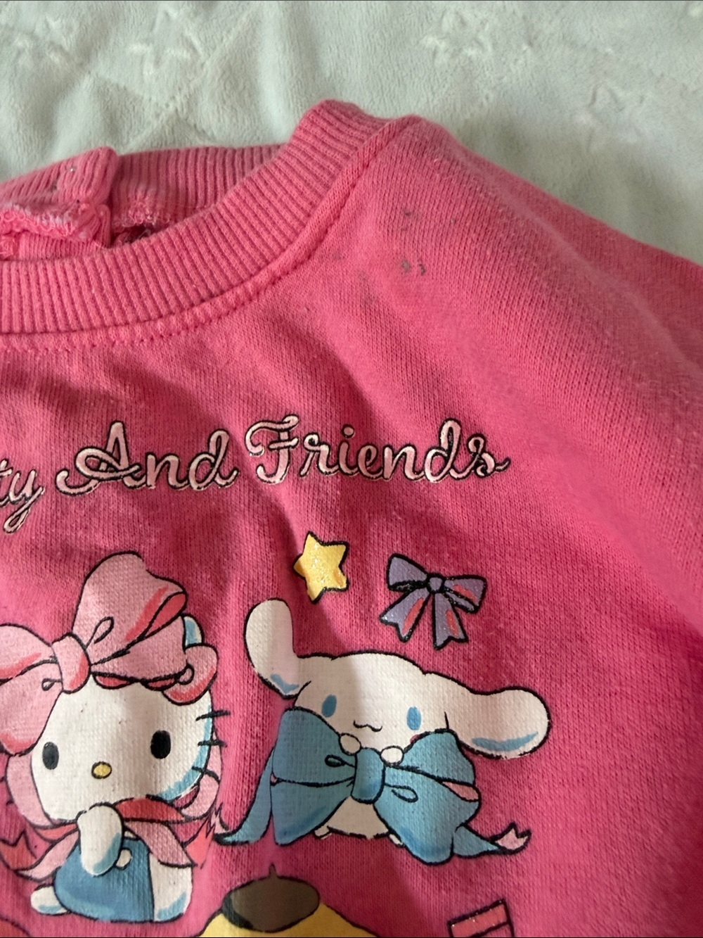 Hello Kitty Hot Pink Graphic Pullover Sweatshirt for Kids - Picture 7 of 10